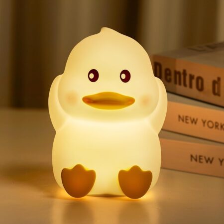 Duck-Shaped Silicone Night Light with Touch Sensor