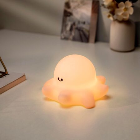 Octopus Silicone Night Light with Timer and Adjustable Brightness