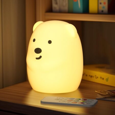 Silicone Night Light with Multiple Colors and Sleep Timer