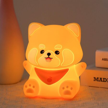 Red Panda Silicone Night Light with Touch Control