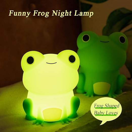 Frog-Shaped Silicone Night Light with USB Charging - Image 2