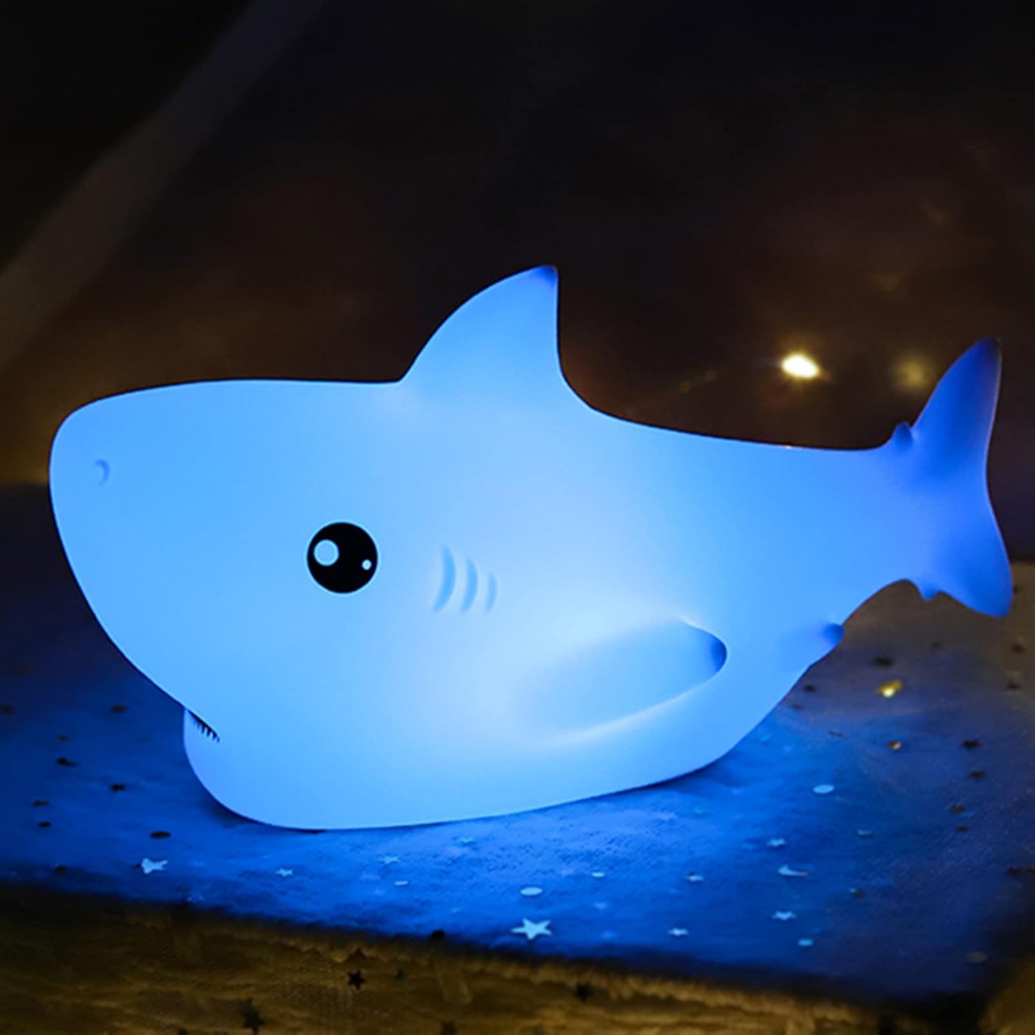 Shark-Shaped Silicone Night Light for Kids