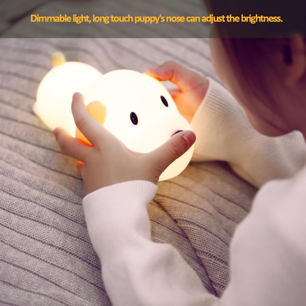 Dog-Shaped Silicone Night Light with USB Charging - Image 2