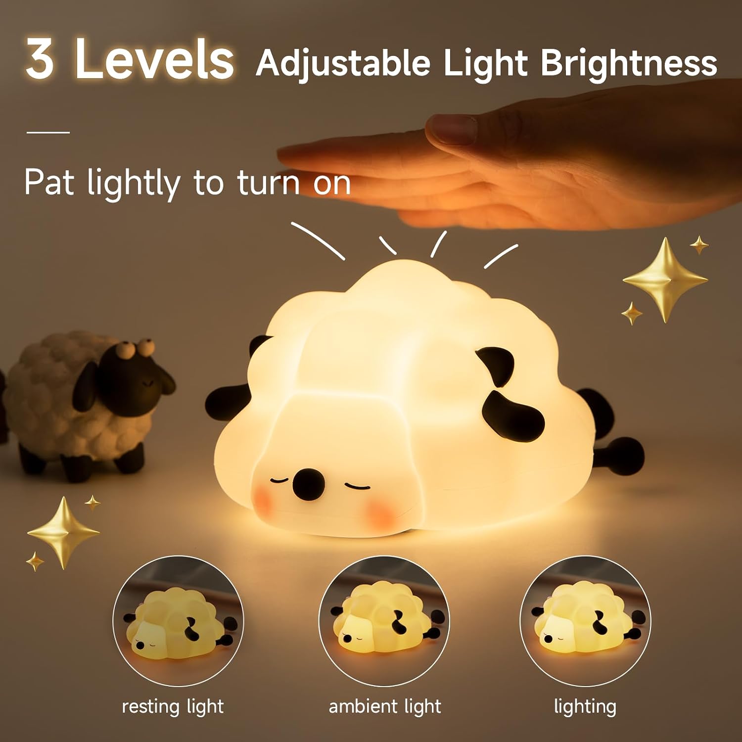 Rechargeable Silicone Night Light with Timer - Image 2