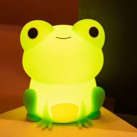 Frog-Shaped Silicone Night Light with USB Charging