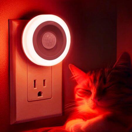 Red LED Night Light with Motion Sensor