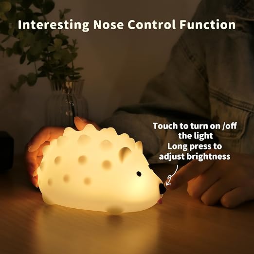 Hedgehog Silicone Night Light with Touch Control - Image 2