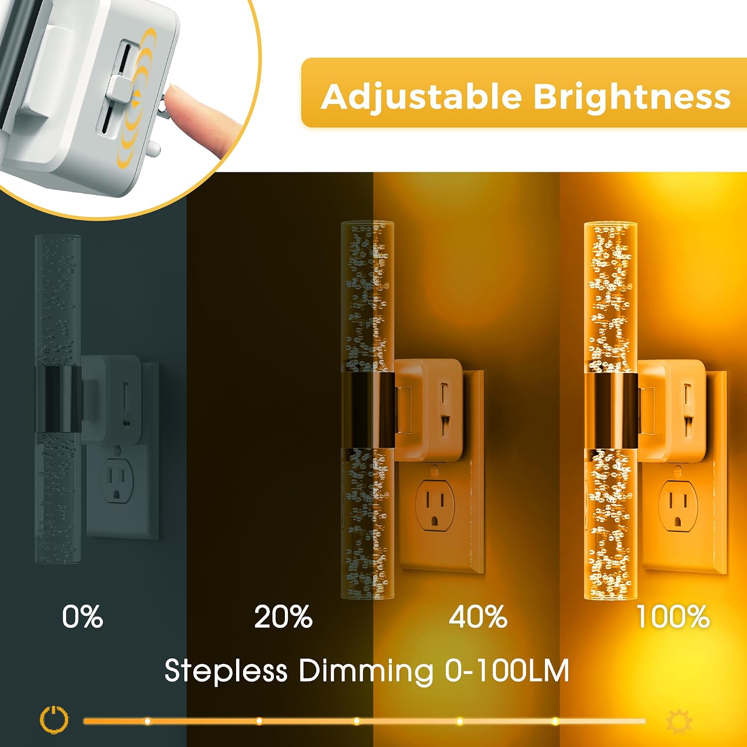 Amber LED Night Light for Sleeping - Image 2