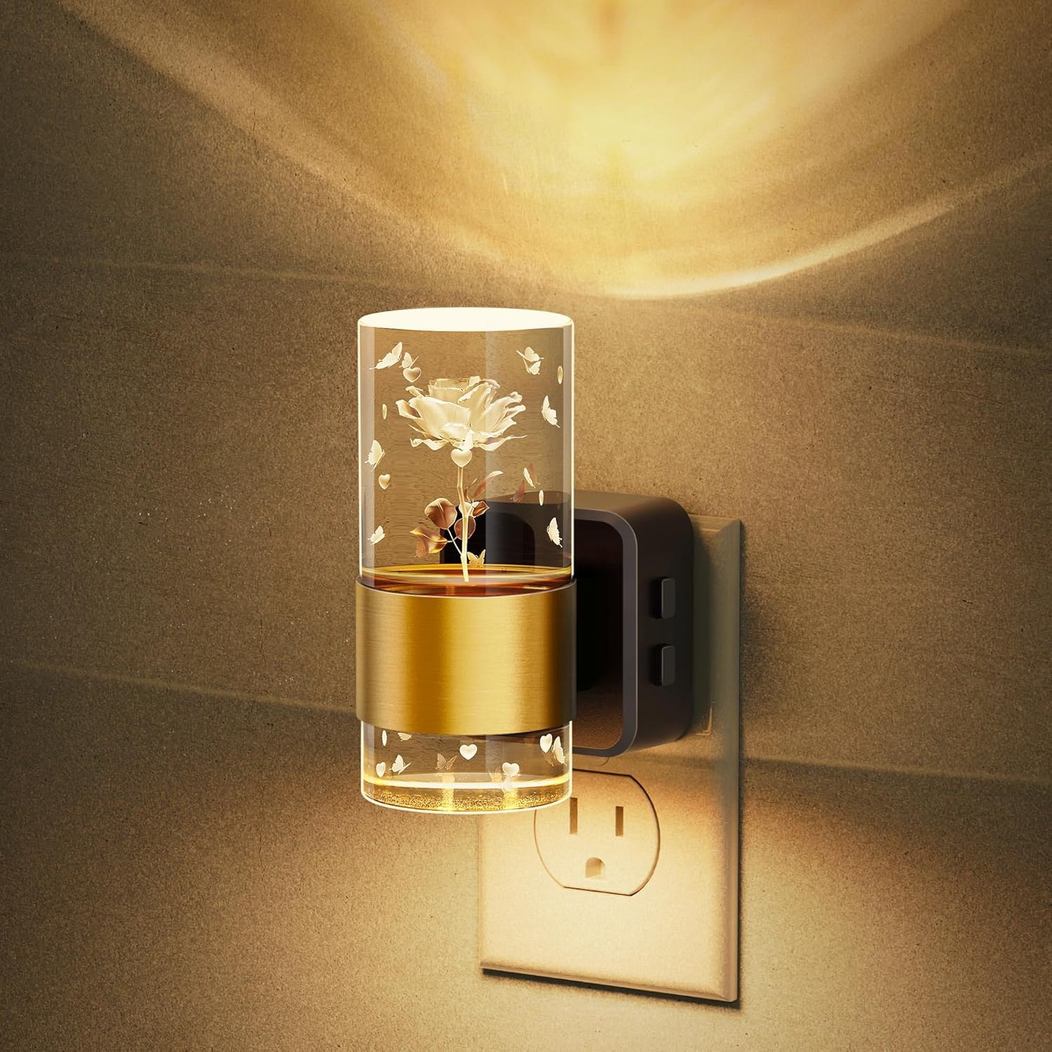 Rose Pattern LED Plug-In Night Light